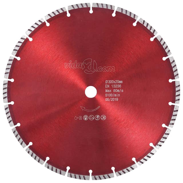VidaXL Διαμαντόδισκος Κοπής Turbo 300 χιλ. Ατσάλινος