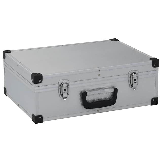 VidaXL Βαλίτσα Εργαλείων Ασημί 46 x 33 x 16 εκ. Αλουμινίου