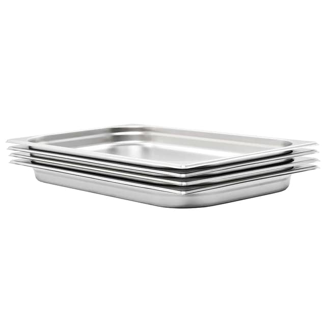 VidaXL Λεκάνες Gastronorm 4 τεμ. GN 1/1 40 χιλ. από Ανοξείδωτο Ατσάλι