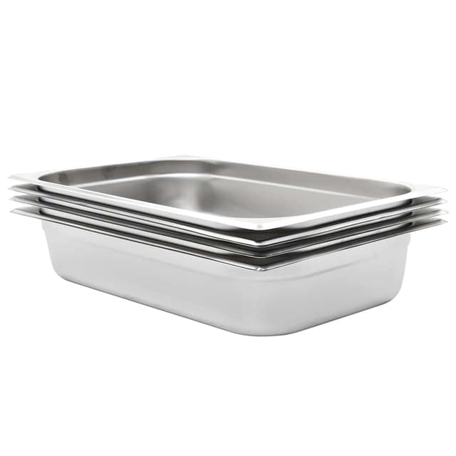 VidaXL Λεκάνες Gastronorm 4 τεμ. GN 1/1 100 χιλ. από Ανοξείδωτο Ατσάλι