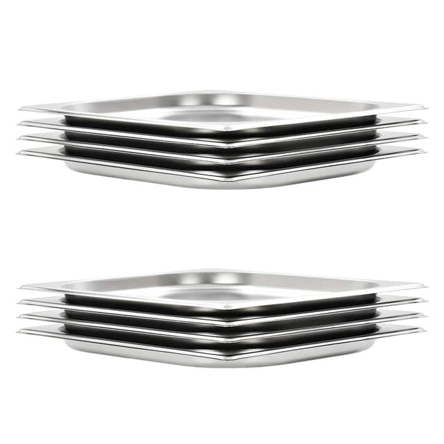 VidaXL Λεκάνες Gastronorm 8 τεμ. GN 1/2 20 χιλ. από Ανοξείδωτο Ατσάλι
