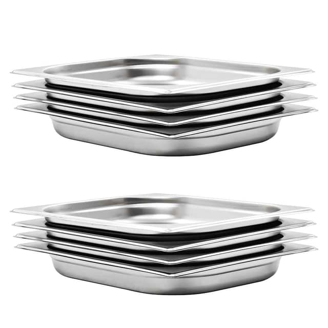 VidaXL Λεκάνες Gastronorm 8 τεμ. GN 1/2 40 χιλ. από Ανοξείδωτο Ατσάλι