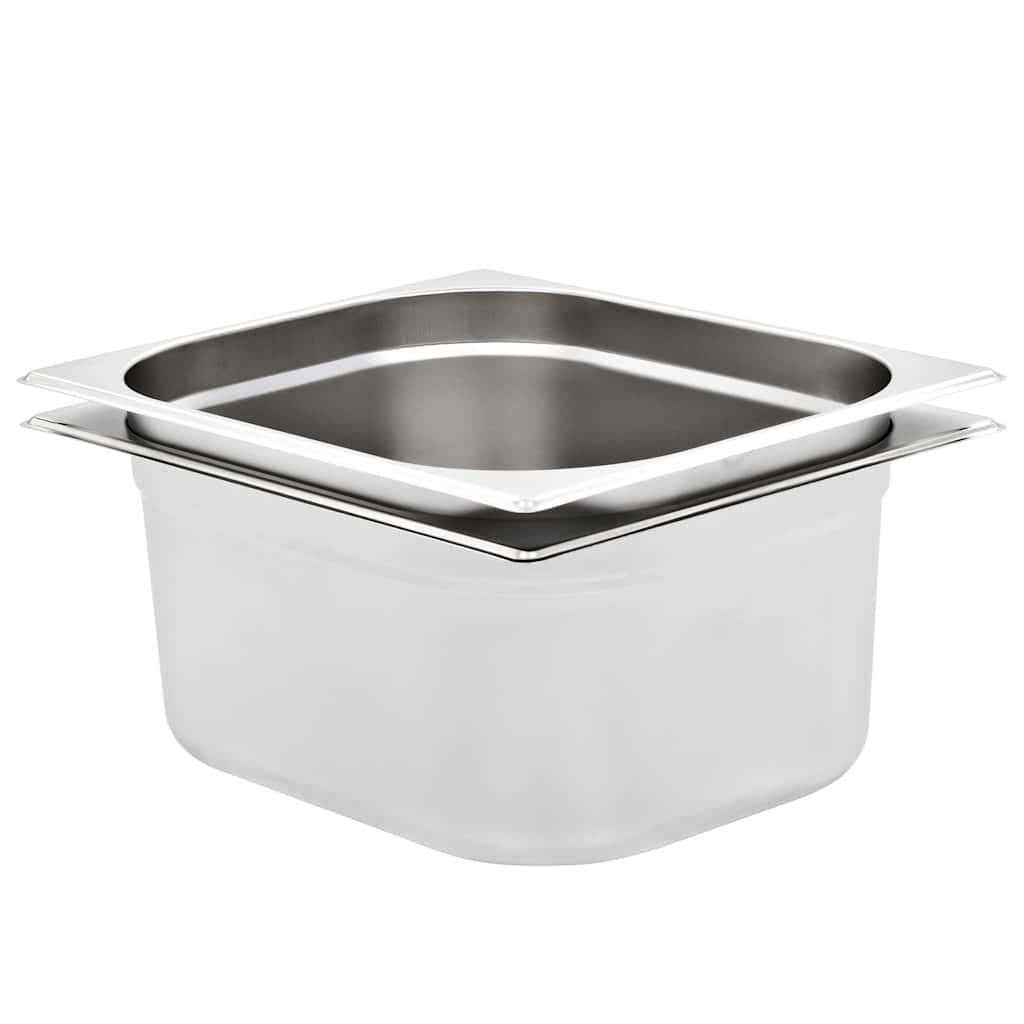 VidaXL Λεκάνες Gastronorm 2 τεμ. GN 1/2 150 χιλ. από Ανοξείδωτο Ατσάλι