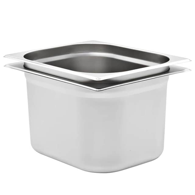 VidaXL Λεκάνες Gastronorm 2 τεμ. GN 1/2 200 χιλ. από Ανοξείδωτο Ατσάλι