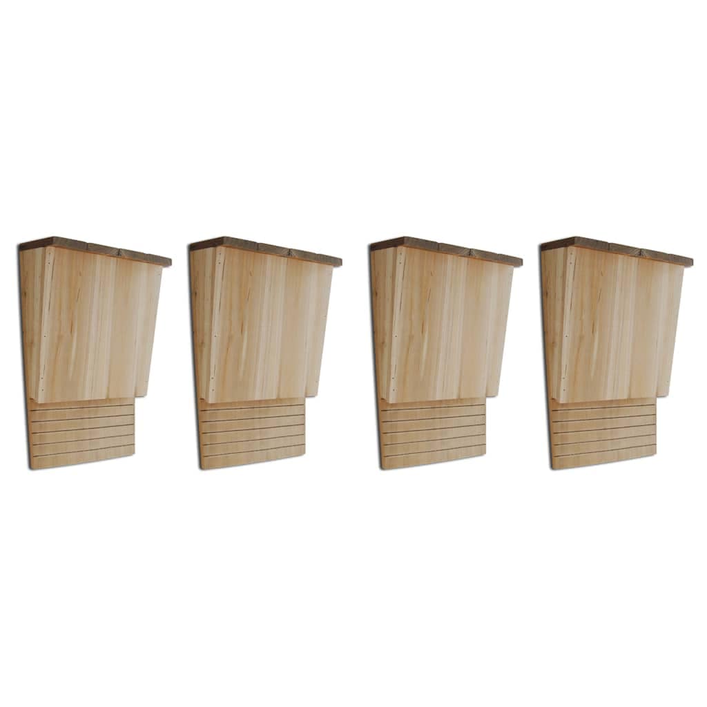 VidaXL Σπιτάκια Νυχτερίδας 4 τεμ. 22x12x34 εκ. Ξύλινα