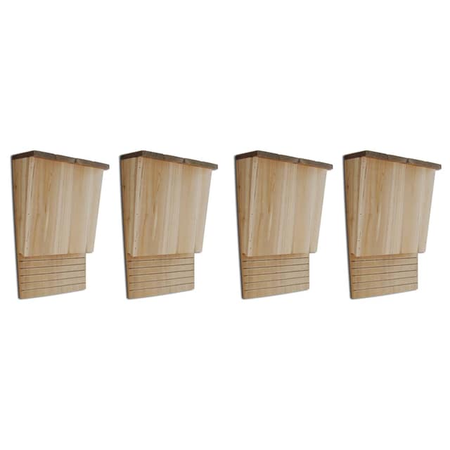 VidaXL Σπιτάκια Νυχτερίδας 4 τεμ. 22x12x34 εκ. Ξύλινα