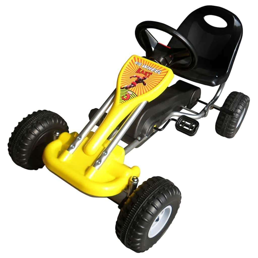 VidaXL Go Kart με Πετάλια Κίτρινο