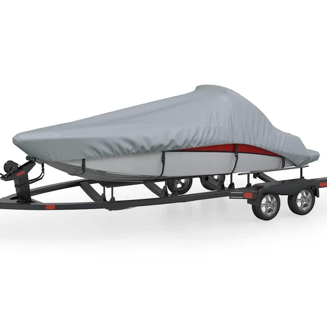 VidaXL Κουκούλα βάρκας Γκρι Μήκος 519-580 cm Πλάτος 294 εκ.