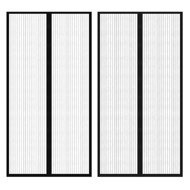 VidaXL Σίτα για πόρτα με σκρατς 210 x 100 cm 2 τμχ Μαγνητική Μαύρη