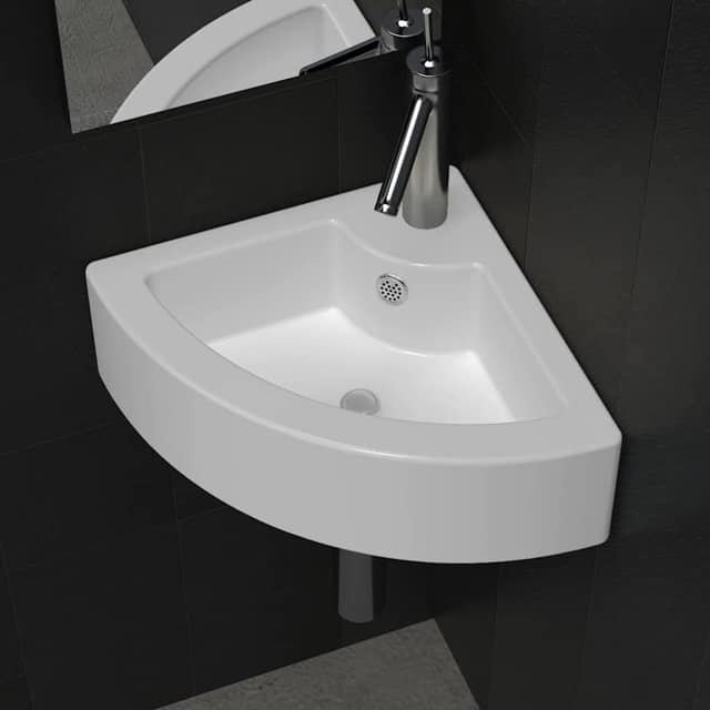 VidaXL Νιπτήρας με Οπή Υπερχείλισης Λευκός 45 x 32 x 12,5 εκ.