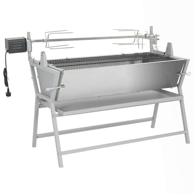 VidaXL Ψησταριά - Σούβλα για BBQ από Σίδηρο και Ανοξείδωτο Ατσάλι