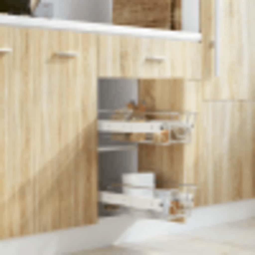 VidaXL Συρτάρια - Καλάθια Συρμάτινα 2 τεμ. Aσημί 400 χιλ.
