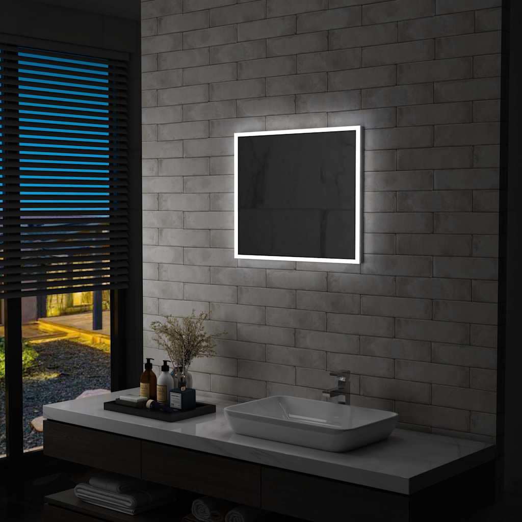 VidaXL Καθρέφτης Μπάνιου Τοίχου με LED 60 x 50 εκ.