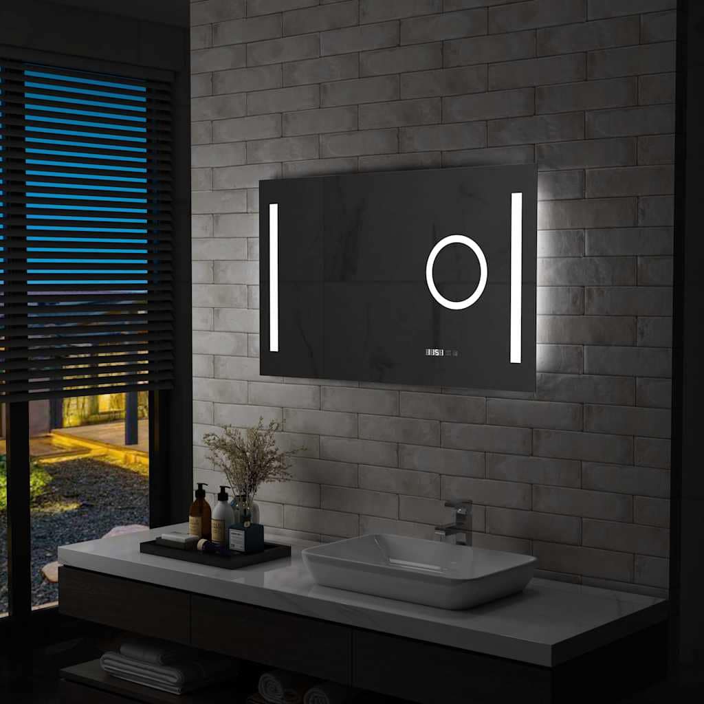 VidaXL Καθρέφτης Μπάνιου Τοίχου με LED/Αισθητήρα Κίνησης 100 x 60 εκ.