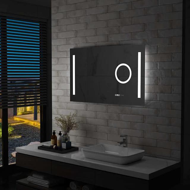 VidaXL Καθρέφτης Μπάνιου Τοίχου με LED/Αισθητήρα Κίνησης 100 x 60 εκ.