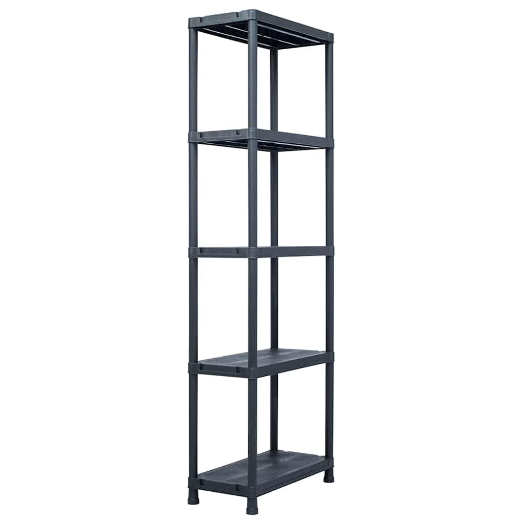 VidaXL Ραφιέρα Μαύρη 125 κ. 60 x 30 x 180 εκ. Πλαστική
