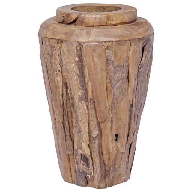 VidaXL Βάζο Διακοσμητικό 40 x 60 εκ. από Μασίφ Ξύλο Teak