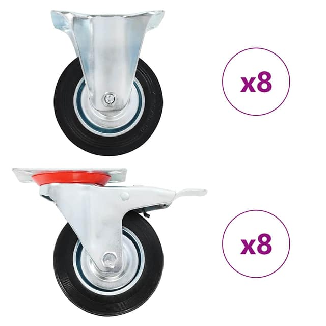 VidaXL Ρόδες 16 τεμ. 100 χιλ.