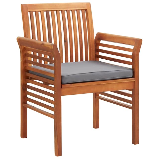 VidaXL Καρέκλα Τραπεζαρίας Κήπου από Μασίφ Ξύλο Ακακίας με Μαξιλάρι