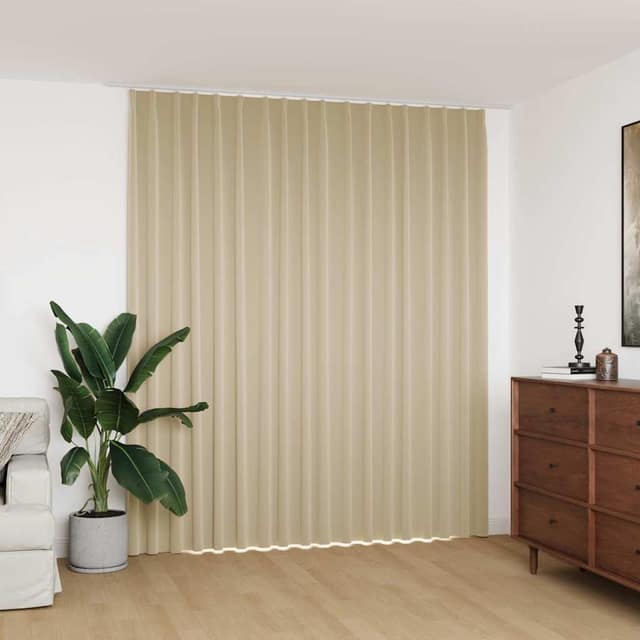 VidaXL Κουρτίνα Συσκότισης με Γάντζους Μπεζ 290 x 245 εκ.
