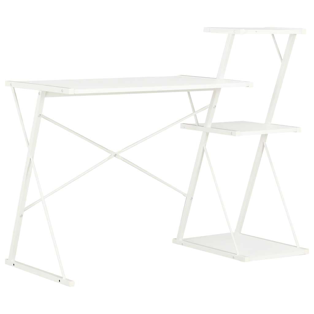 VidaXL Γραφείο με Ράφια Λευκό 116 x 50 x 93 εκ.