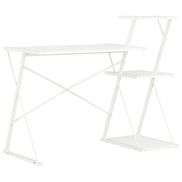 VidaXL Γραφείο με Ράφια Λευκό 116 x 50 x 93 εκ.