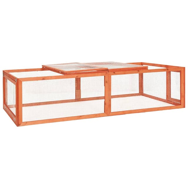 VidaXL Κλουβί Κουνελιών 183 x 90 x 46,5 εκ. από Μασίφ Ξύλο Ελάτης