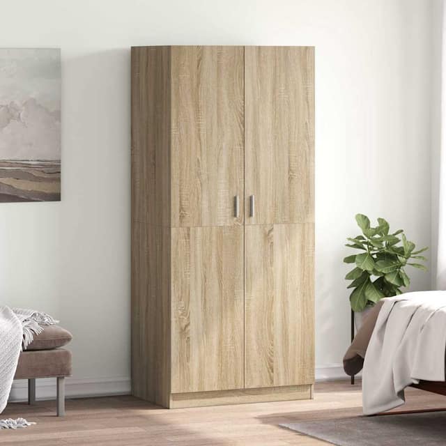 VidaXL Ντουλάπα Χρώμα Sonoma-Δρυς 80 x 52 x 180 εκ. από Επεξ. Ξύλο