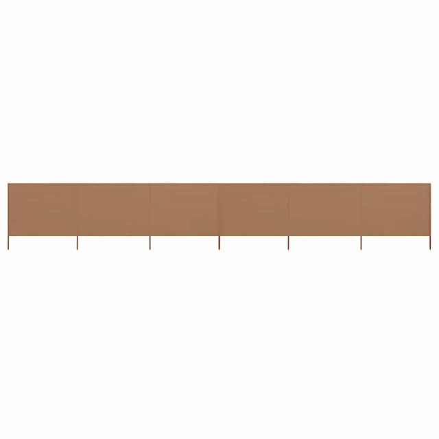 VidaXL Προστατευτικό Αέρα με 6 Πάνελ Taupe 800 x 160 εκ. Υφασμάτινο