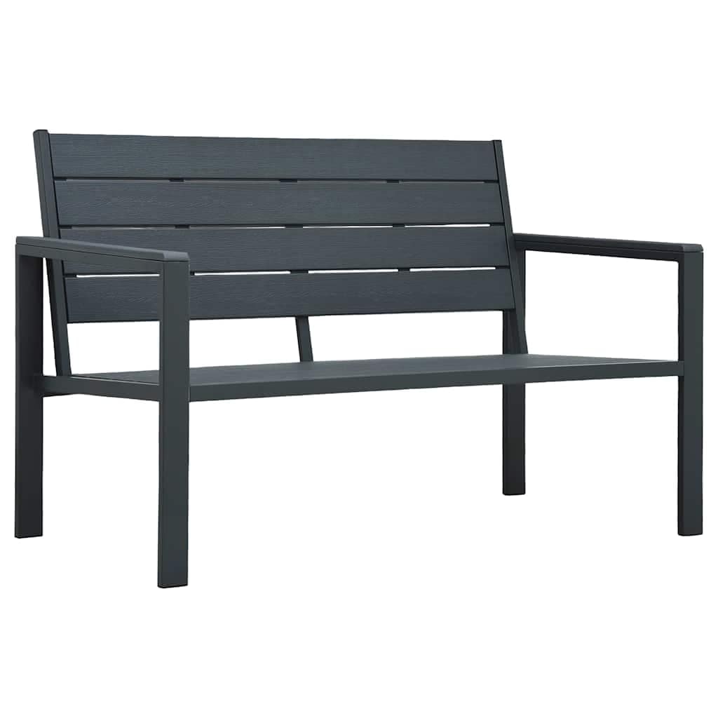 VidaXL Παγκάκι Κήπου Γκρι με Όψη Ξύλου 120 εκ. από HDPE