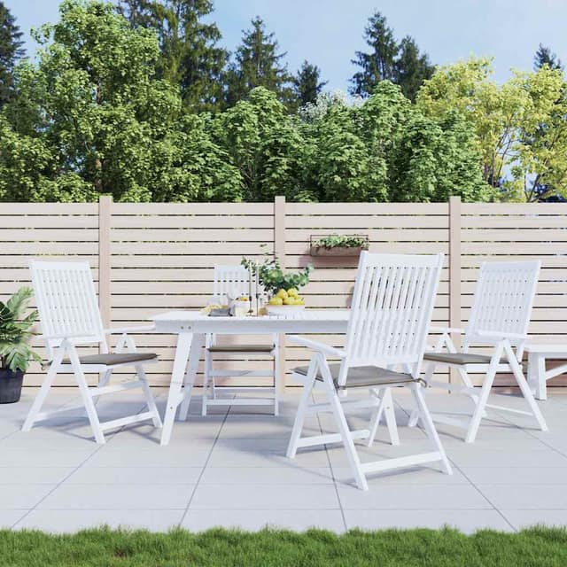 VidaXL Μαξιλάρια Καρέκλας Κήπου 4 τεμ. Γκρι 40x40x3 εκ. Υφασμάτινα