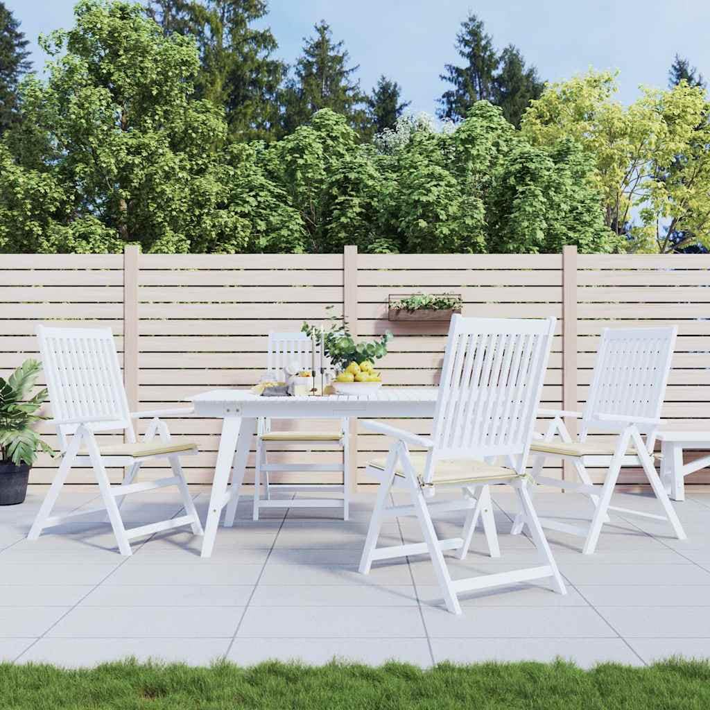 VidaXL Μαξιλάρια Καρέκλας Κήπου 4 τεμ. Κρεμ 40x40x3 εκ. Ύφασμα Oxford