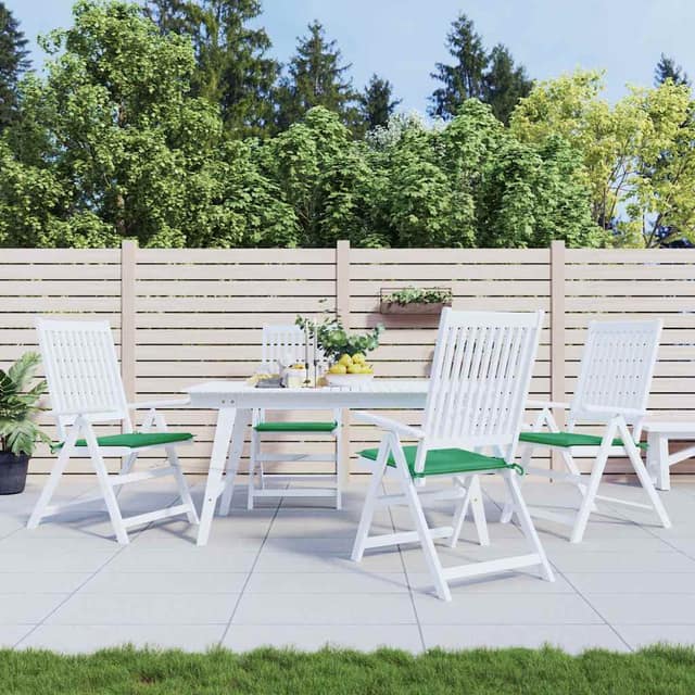 VidaXL Μαξιλάρια Καρέκλας Κήπου 4 τεμ. Πράσινα 40x40x3 εκ. Υφασμάτινα