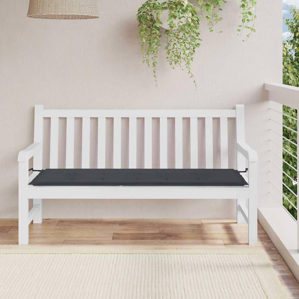 VidaXL Μαξιλάρι Πάγκου Κήπου Μαύρο 150x50x3 εκ. Ύφασμα Oxford
