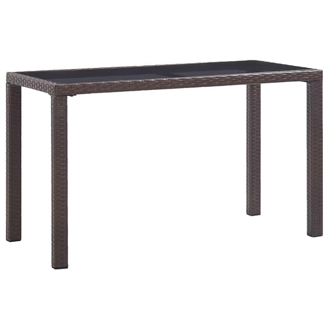 VidaXL Τραπέζι Κήπου Καφέ 123 x 60 x 74 εκ. από Συνθετικό Ρατάν
