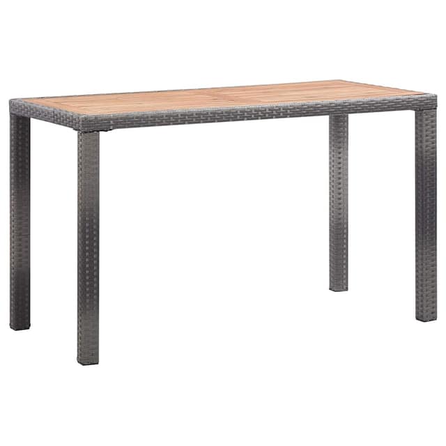 VidaXL Τραπέζι Κήπου Ανθρακί/Καφέ 123x60x74 εκ. από Μασίφ Ξύλο Ακακίας