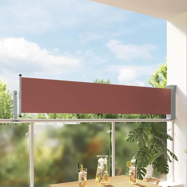 VidaXL Σκίαστρο Πλαϊνό Συρόμενο Βεράντας Καφέ 60 x 300 εκ.