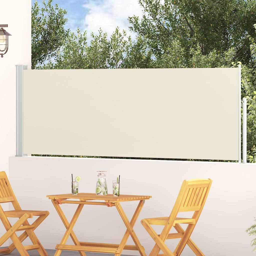 VidaXL Σκίαστρο Πλαϊνό Συρόμενο Βεράντας Κρεμ 100 x 314 εκ.