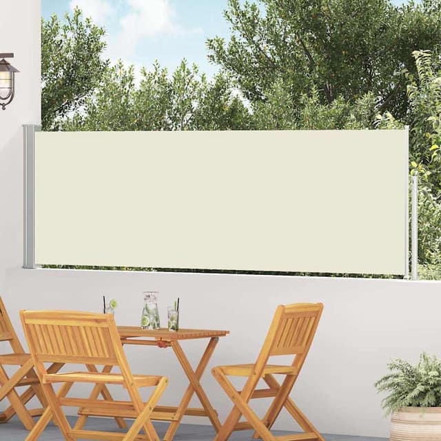 VidaXL Σκίαστρο Πλαϊνό Συρόμενο Βεράντας Κρεμ 100 x 514 εκ.