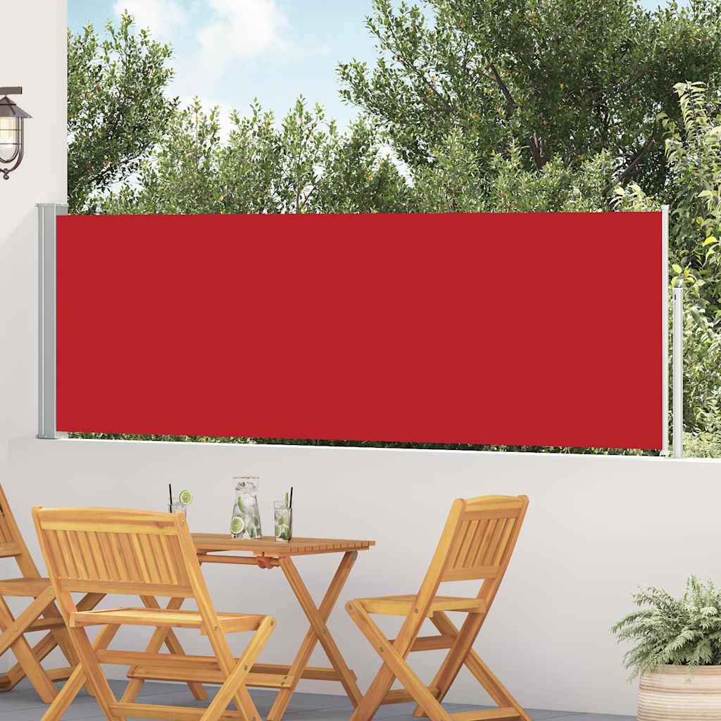 VidaXL Σκίαστρο Πλαϊνό Συρόμενο Βεράντας Κόκκινο 100 x 514 εκ.