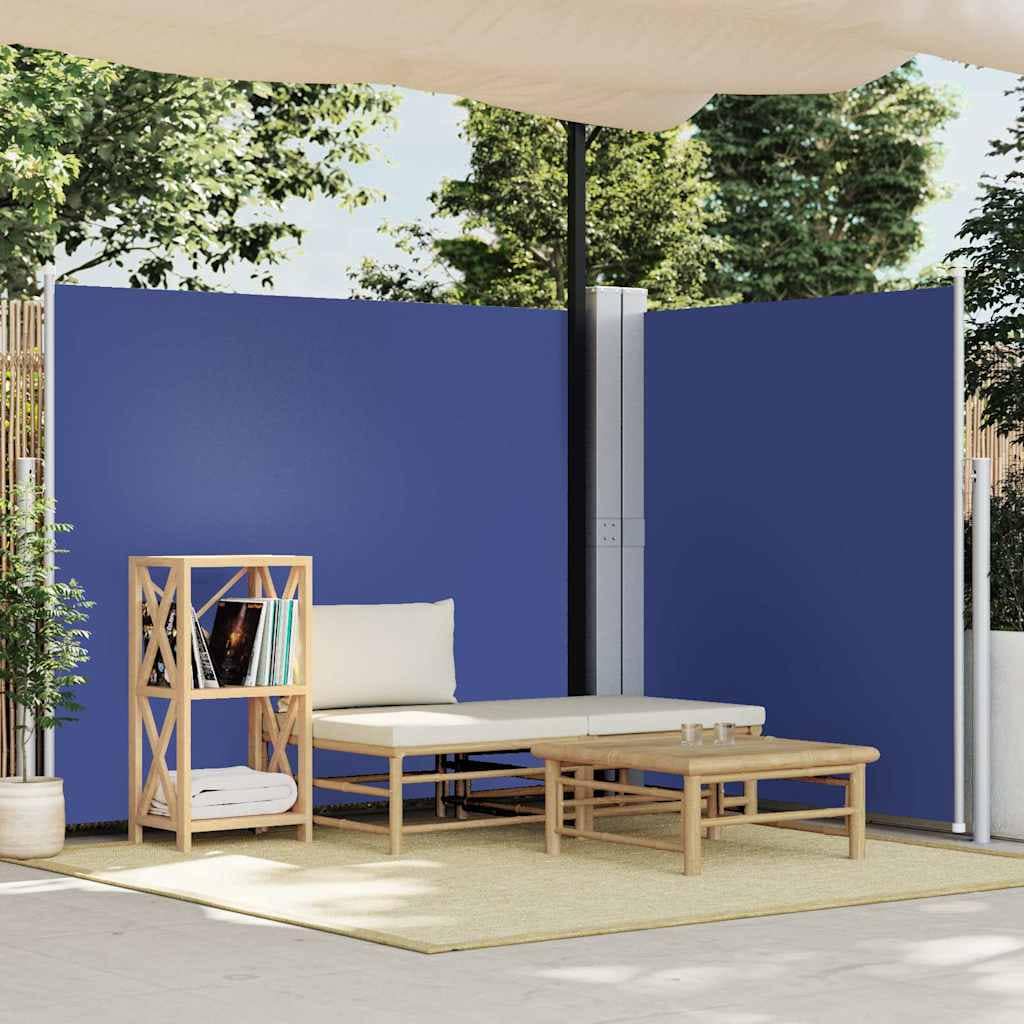 VidaXL Σκίαστρο Πλαϊνό Συρόμενο Μπλε 160 x 600 εκ.