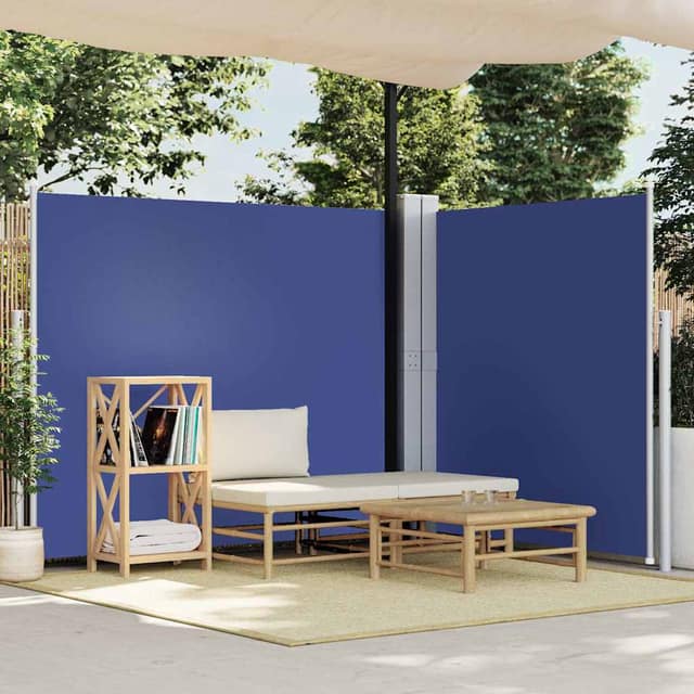 VidaXL Σκίαστρο Πλαϊνό Συρόμενο Μπλε 160 x 600 εκ.