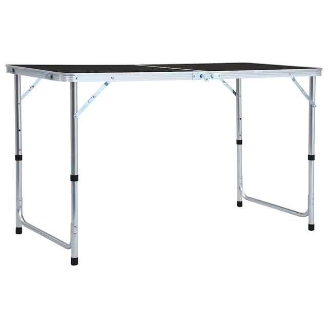VidaXL Τραπέζι Κάμπινγκ Πτυσσόμενο Γκρι 120 x 60 εκ. Αλουμινίου