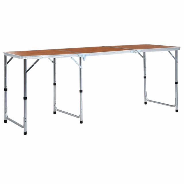 VidaXL Τραπέζι Κάμπινγκ Πτυσσόμενο 180 x 60 εκ. Αλουμινίου