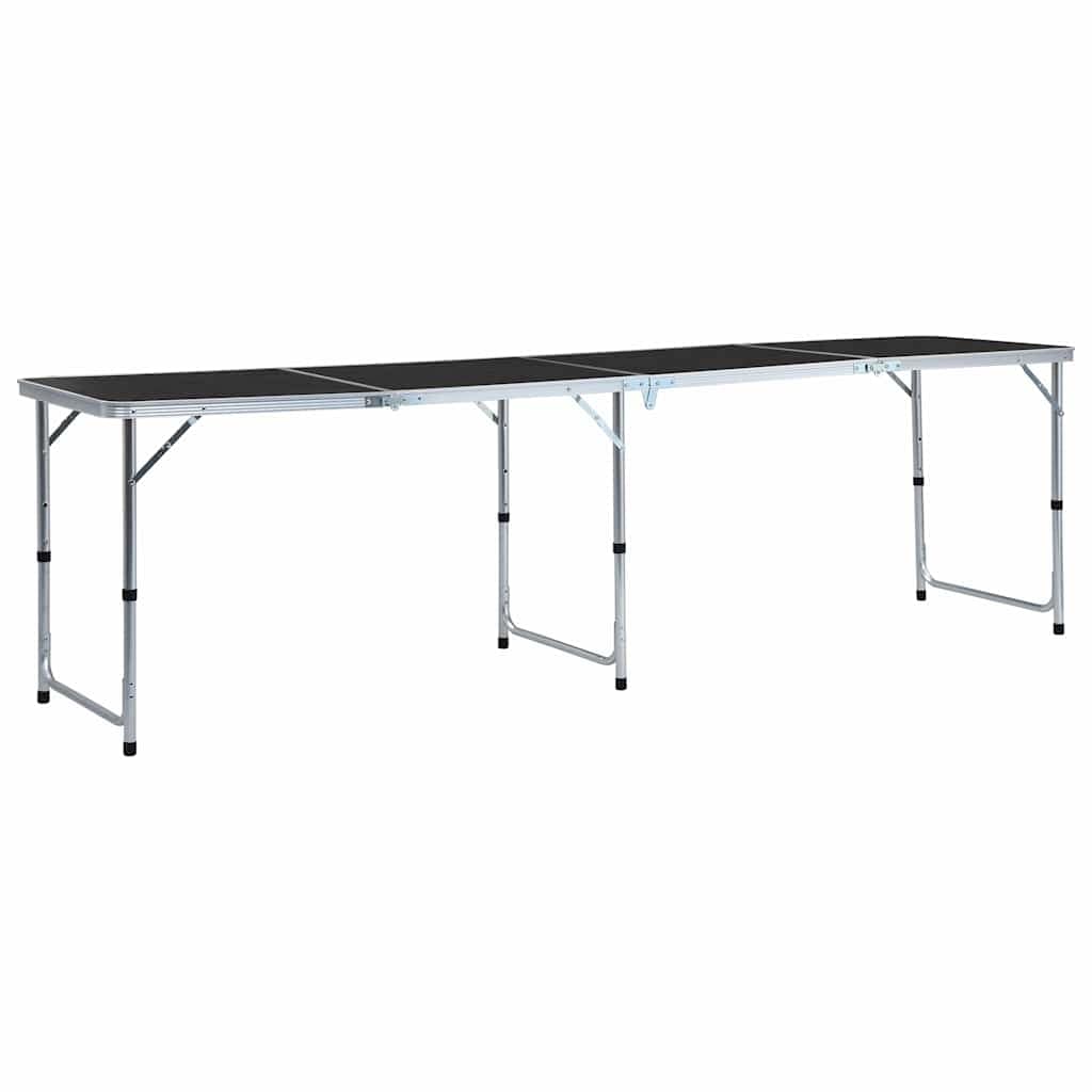 VidaXL Τραπέζι Κάμπινγκ Πτυσσόμενο Γκρι 240 x 60 εκ. Αλουμινίου
