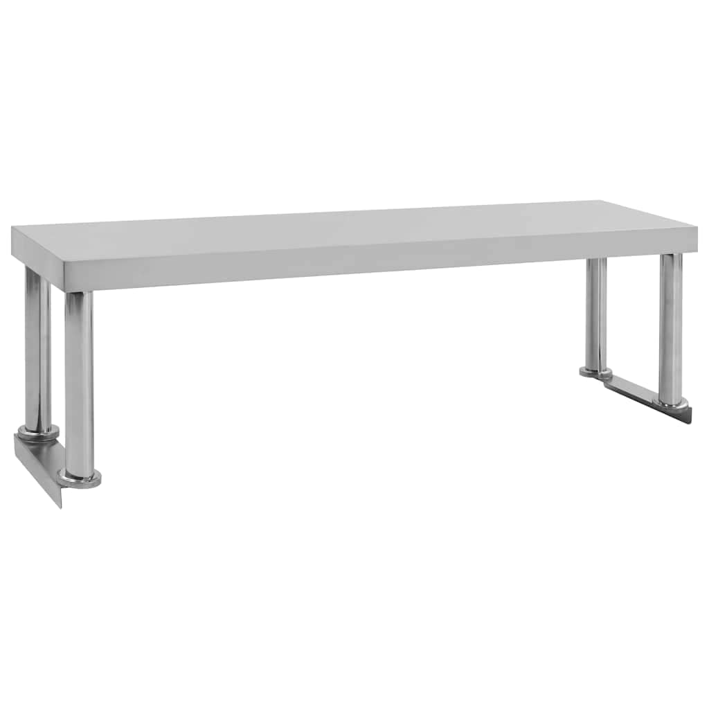 VidaXL Ράφι Επιτραπέζιο για Πάγκο Εργασίας 120x30x35 εκ. Ανοξ. Ατσάλι