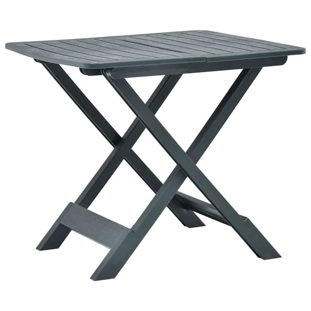 VidaXL Τραπέζι Κήπου Πτυσσόμενο Πράσινο 79 x 72 x 70 εκ. Πλαστικό