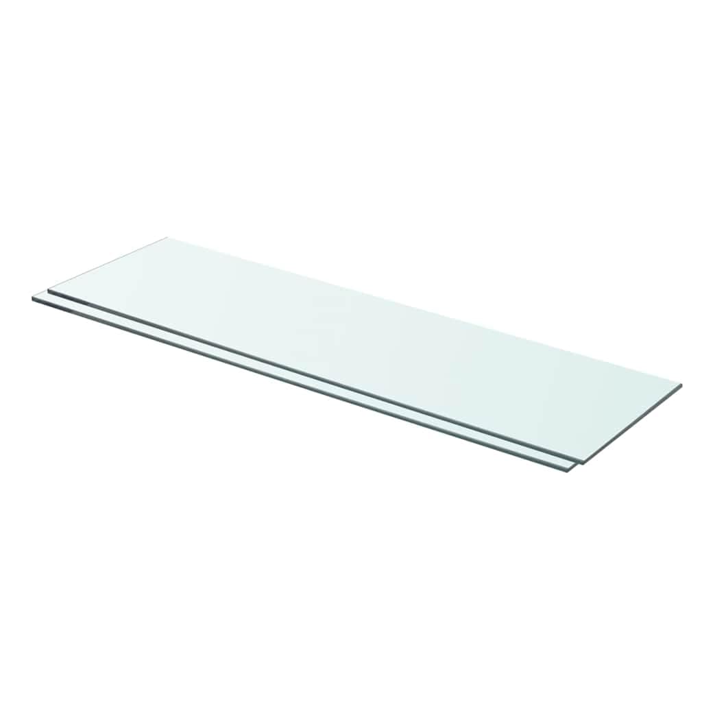 VidaXL Ράφια Πάνελ 2 τεμ. Διάφανα 70 x 20 εκ. Γυάλινα