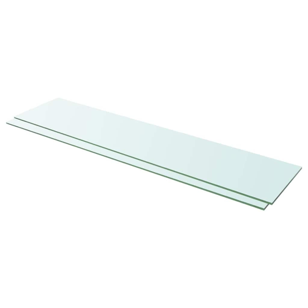 VidaXL Ράφια Πάνελ 2 τεμ. Διάφανα 110 x 25 εκ. Γυάλινα