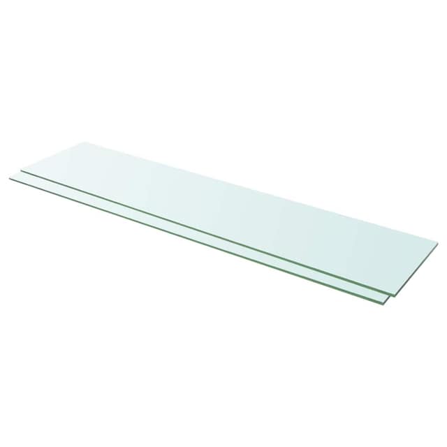 VidaXL Ράφια Πάνελ 2 τεμ. Διάφανα 110 x 25 εκ. Γυάλινα